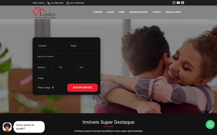 Screenshot of legalizeimobiliaria.com.br