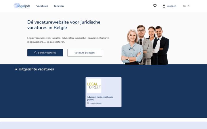 Screenshot of legaljob.be