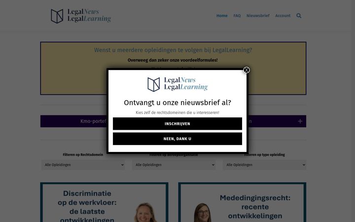 Screenshot του legallearning.be