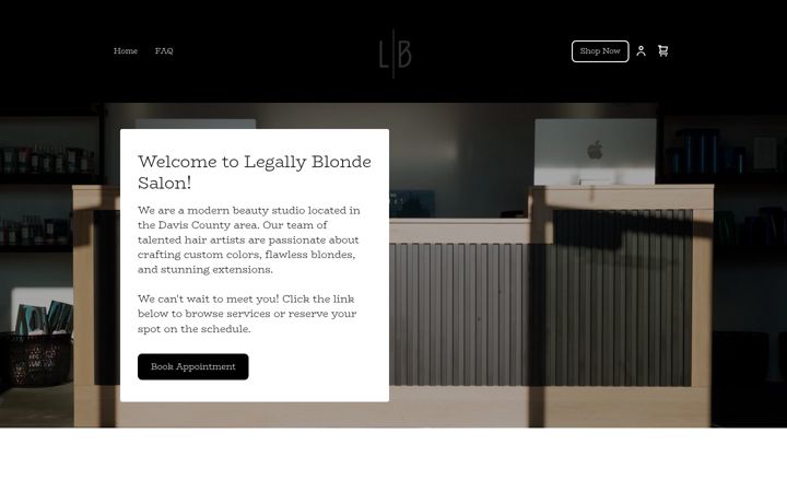 Screenshot of legallyblondeandco.com