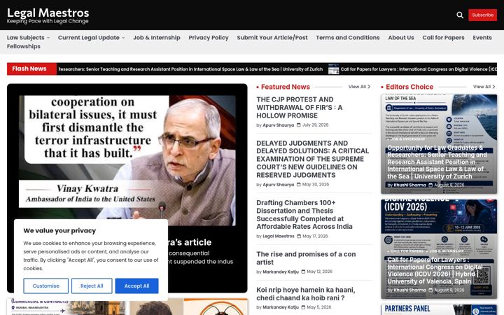 Screenshot of legalmaestros.com