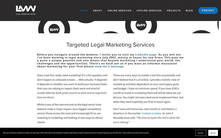 Screenshot of legalmarketingworks.co.uk