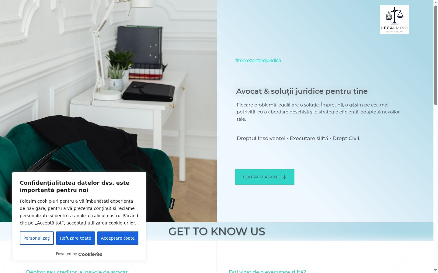 Sutikimo reklamjuostės, rodytos prieš bet kokią sąveiką, ekrano kopija