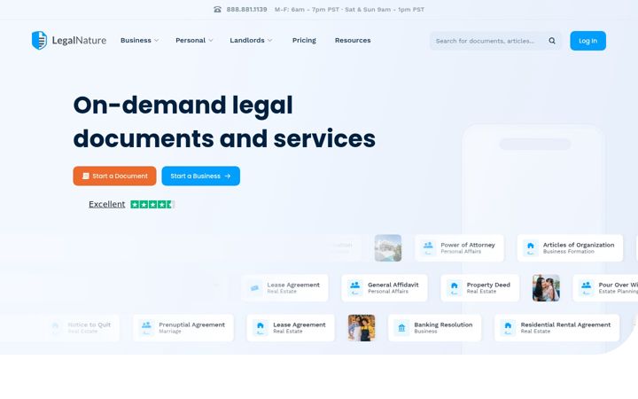 Screenshot of legalnature.com