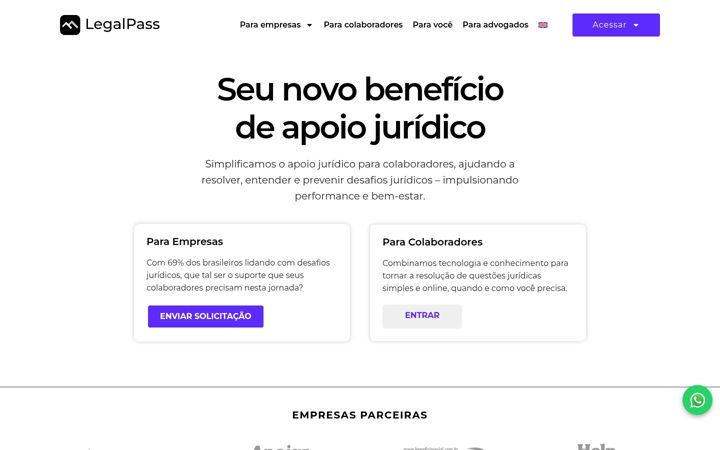 Screenshot of legalpass.com