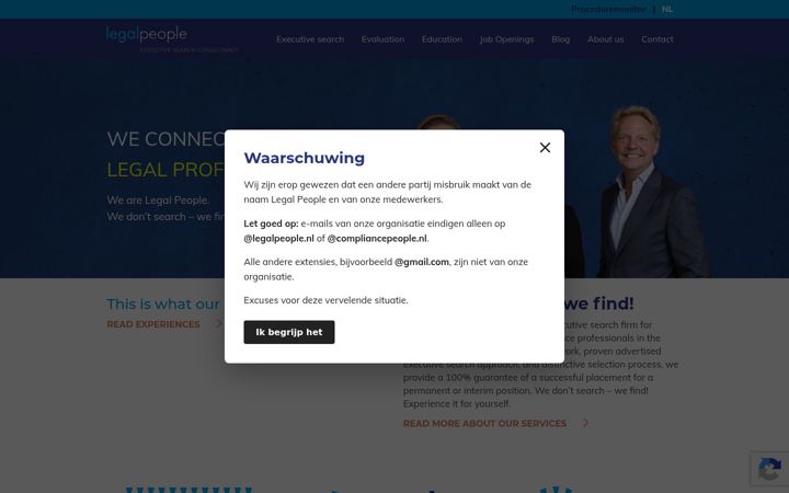 Skjermbilde av legalpeople.com