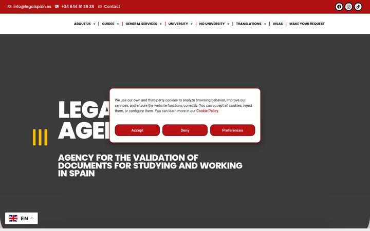 Screenshot of legalspain.es