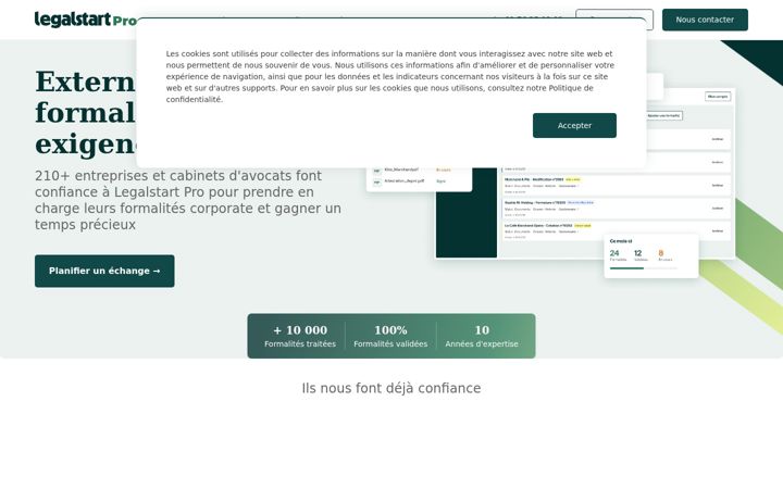 Screenshot of legalstartpro.fr