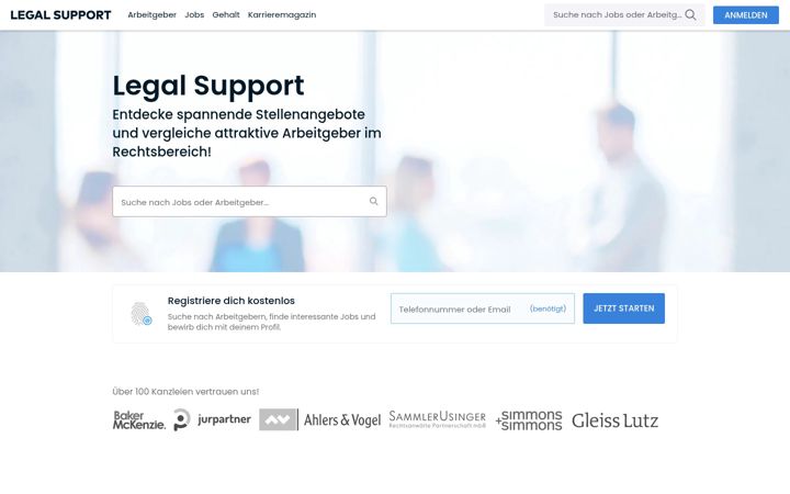 Screenshot of legalsupport.de