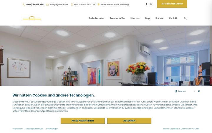 Screenshot of legalteam.de