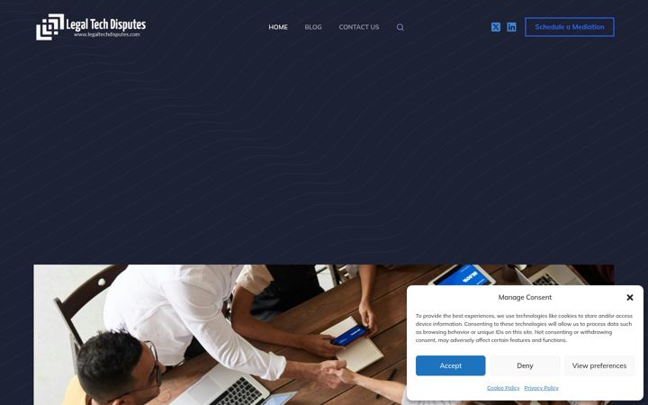 Screenshot of legaltechdisputes.com