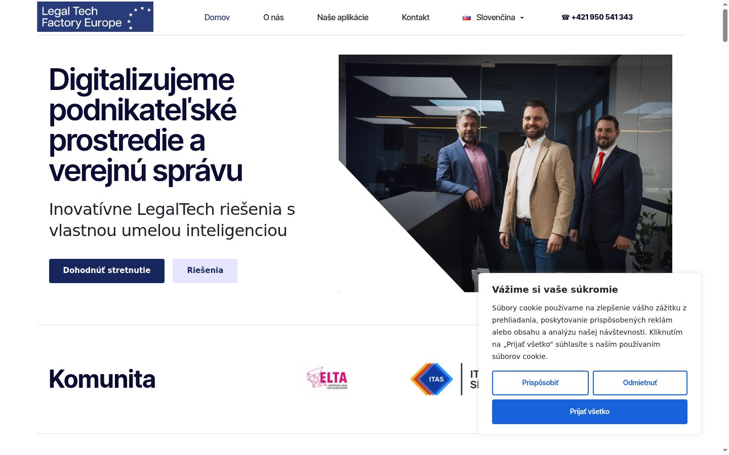 Snímek obrazovky baneru souhlasu zobrazeného před jakoukoli interakcí