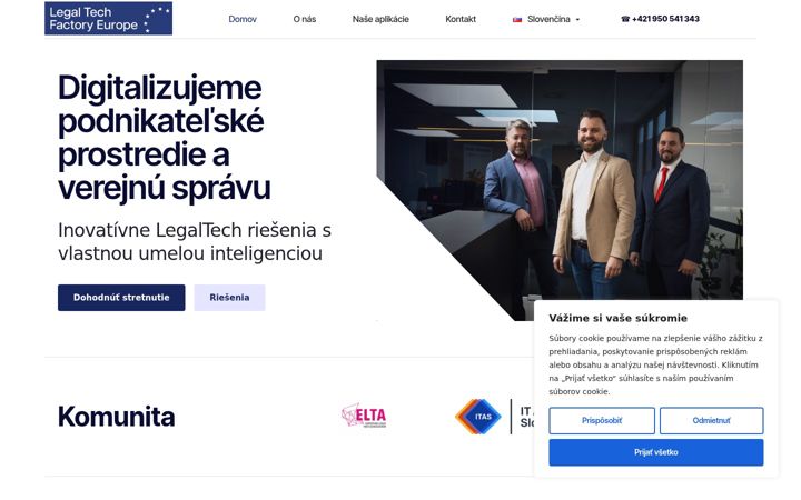 Screenshot of legaltechfactory.eu