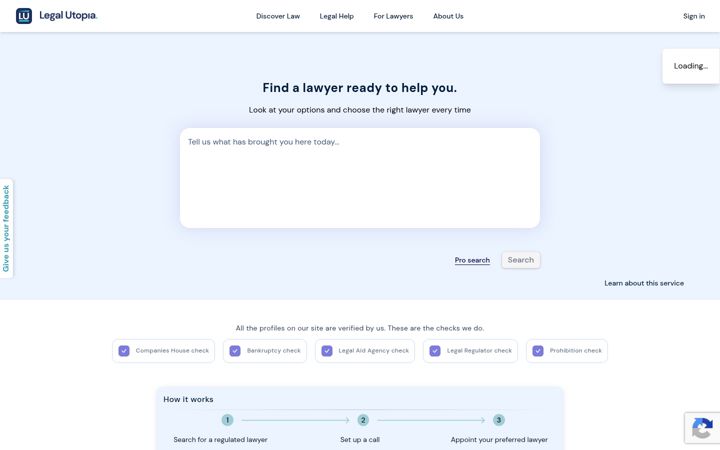Screenshot of legalutopia.co.uk