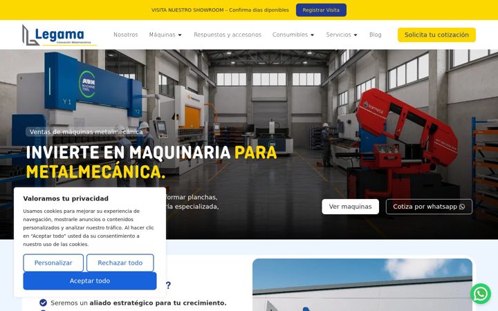 Screenshot of legama.com