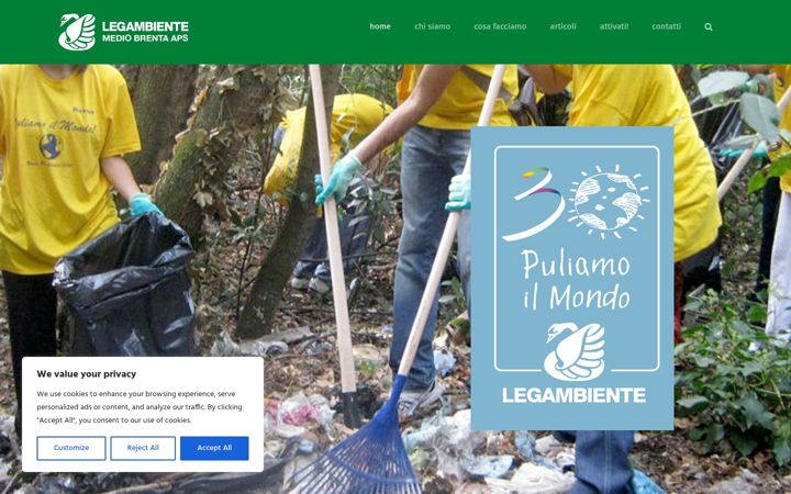 Screenshot of legambientemediobrenta.it