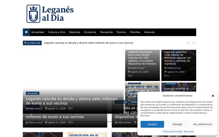Screenshot of leganesaldia.es