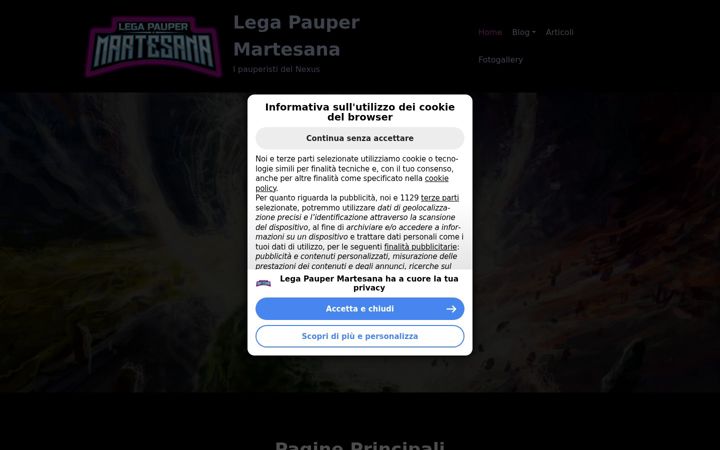 Screenshot of legapaupermartesana.altervista.org