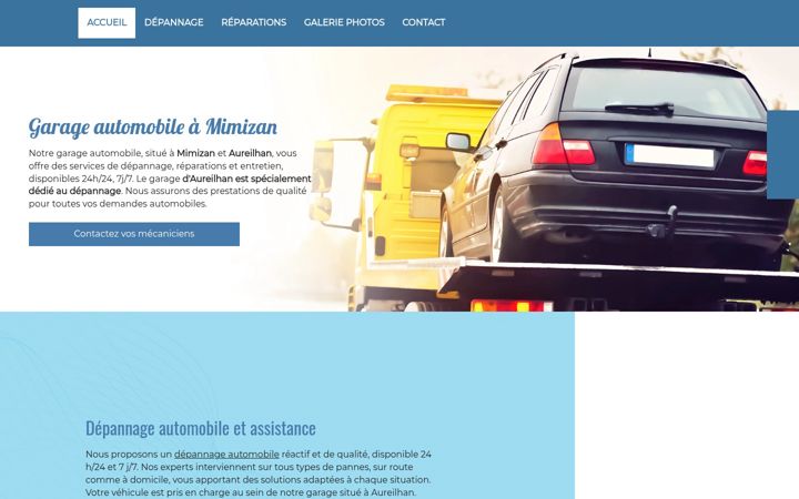 Screenshot of legaragedemimizanplage.fr