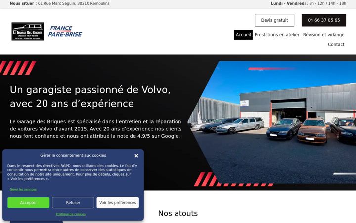 Screenshot of legaragedesbriques.fr