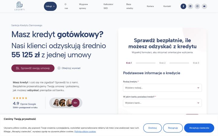 Screenshot of legarti.pl