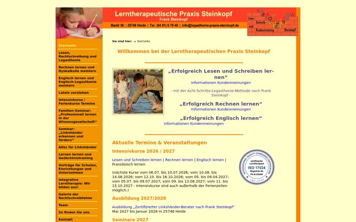 Screenshot of legasthenie-praxis-steinkopf.de
