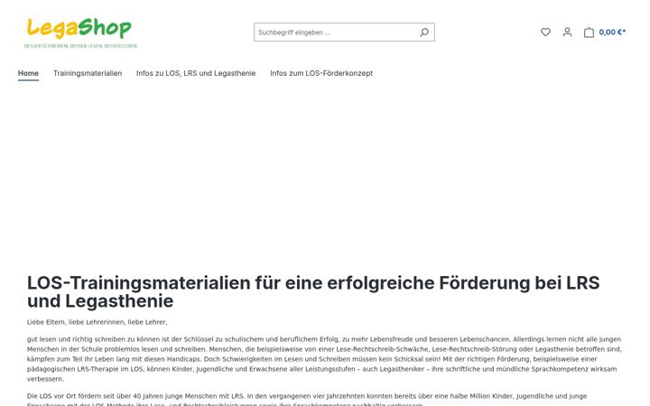 Screenshot of legasthenie-shop.de