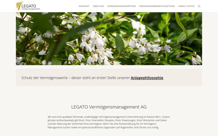 Screenshot of legato.ch