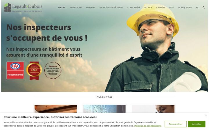 Screenshot of legault-dubois.ca