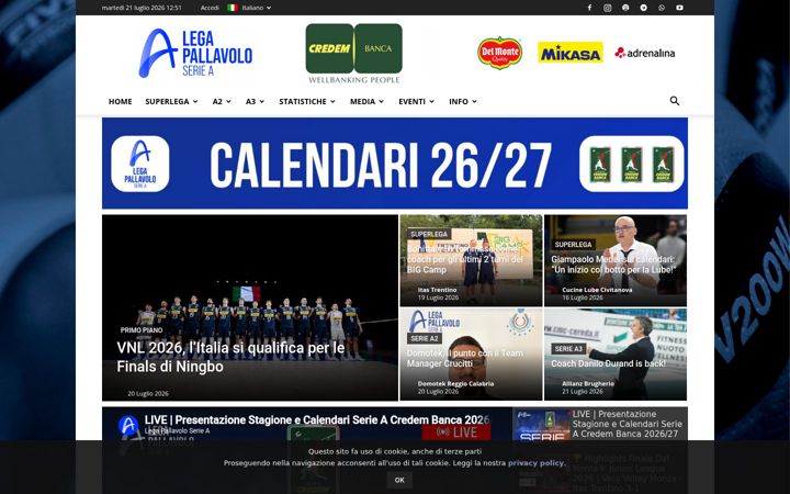 Screenshot of legavolley.it