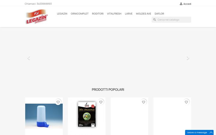 Screenshot of legazinitaliashop.it