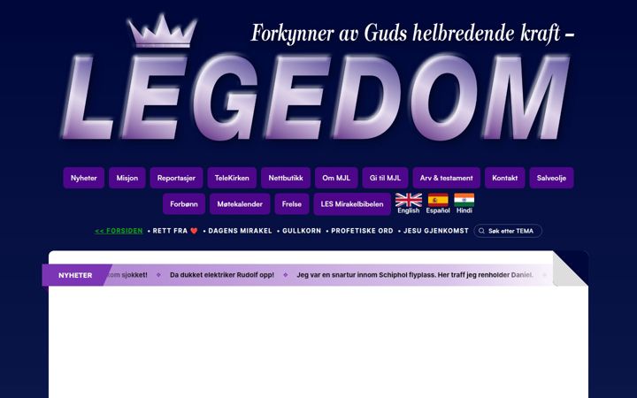 Screenshot stránky legedom.no