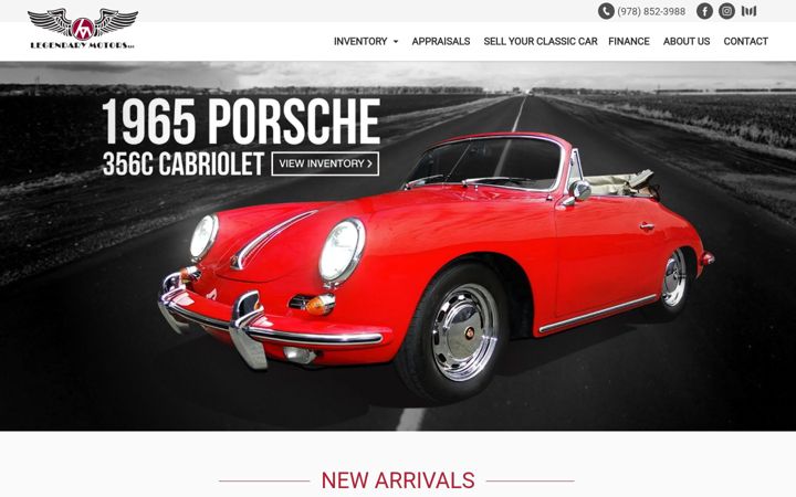 Screenshot of legendarymotorsllc.com