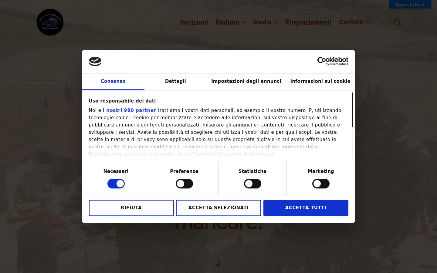 Zrzut ekranu banera zgody wyświetlanego przed jakąkolwiek interakcją