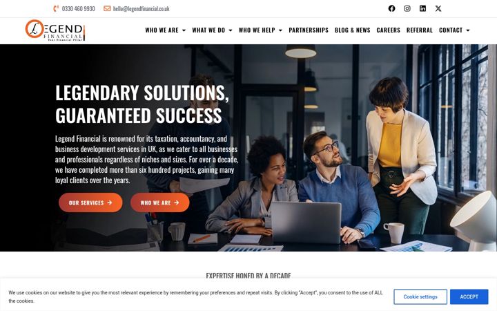 Screenshot of legendfinancial.co.uk
