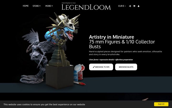 Screenshot of legendloom.com