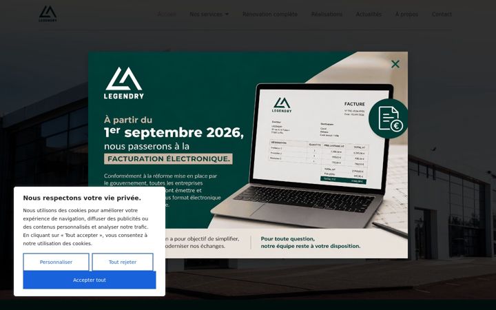 Screenshot of legendry.fr