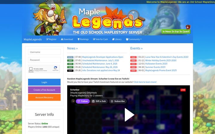 Screenshot of legends.ml
