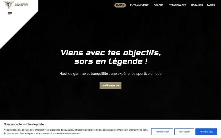 Screenshot of legendsfitnessgym.fr