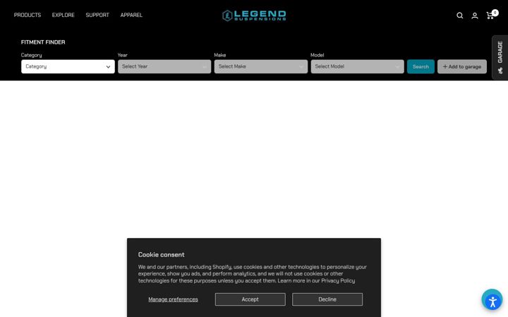 Screenshot of legendsuspensions.com
