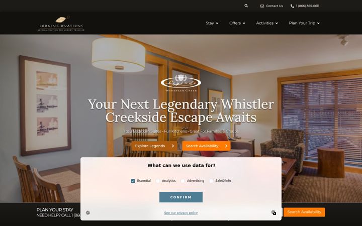 Screenshot of legendswhistler.com