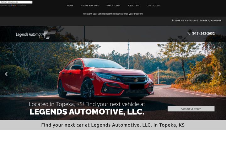 Screenshot of legendtrucks.com
