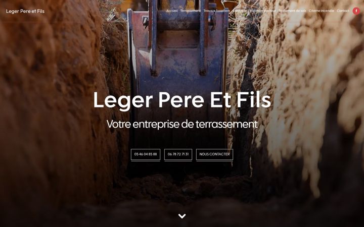 Screenshot of legerpereetfils-terrassement.fr