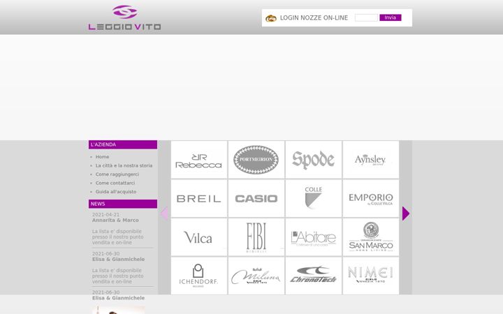 Screenshot of leggiovitogioielli.it