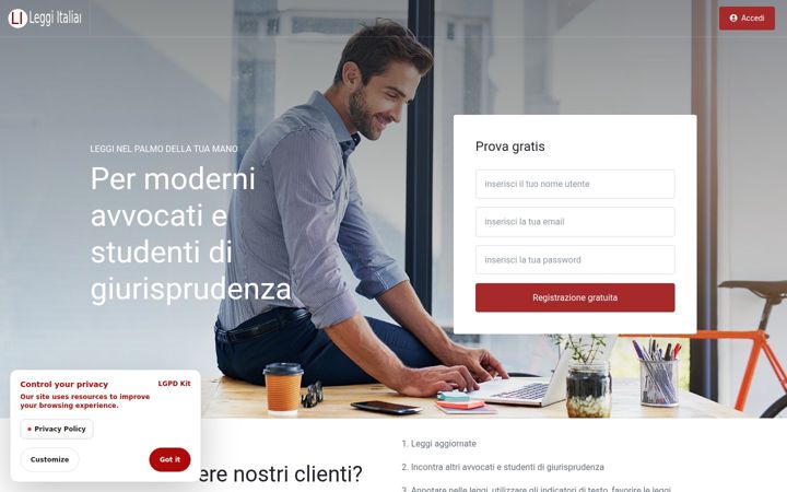 Screenshot of leggitaliane.it