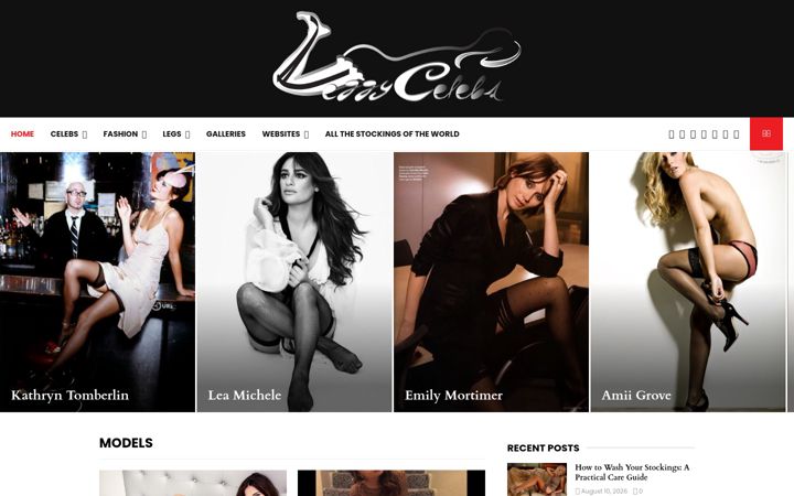 Screenshot of leggycelebs.com