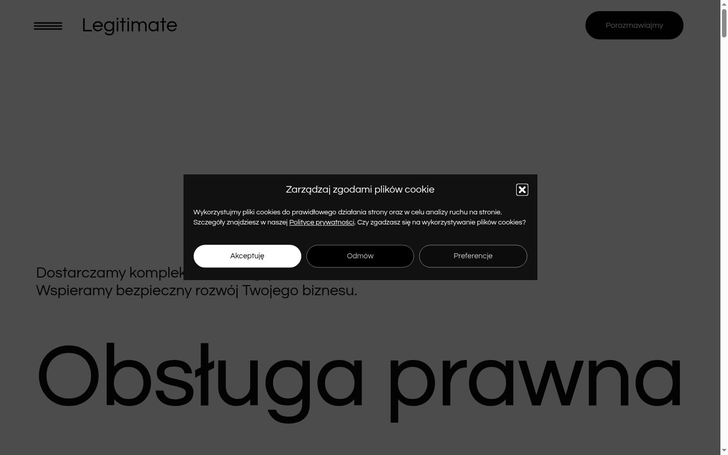 Snímek obrazovky baneru souhlasu zobrazeného před jakoukoli interakcí