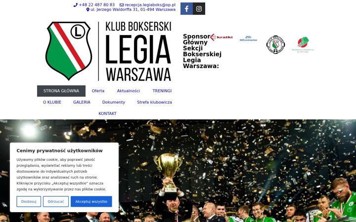 Screenshot of legiaboks.pl
