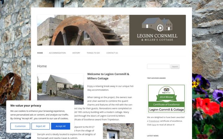 Screenshot of leginncornmill.co.uk