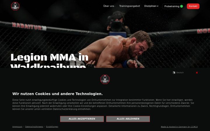 Screenshot of legion-mma.de